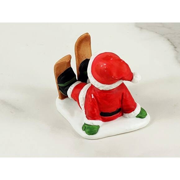 Lefton Mini Santa Figurine Christmas Holidays Home Decor 2 1/2" Porcelain 1990 - Picture 7 of 14